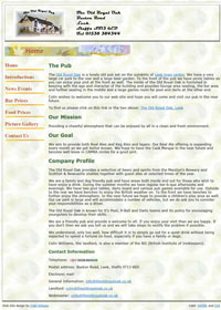 example of website for theoldroyaloak.co.uk - maain page