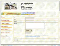 example of website for artworksphf.co.uk - the contact page
